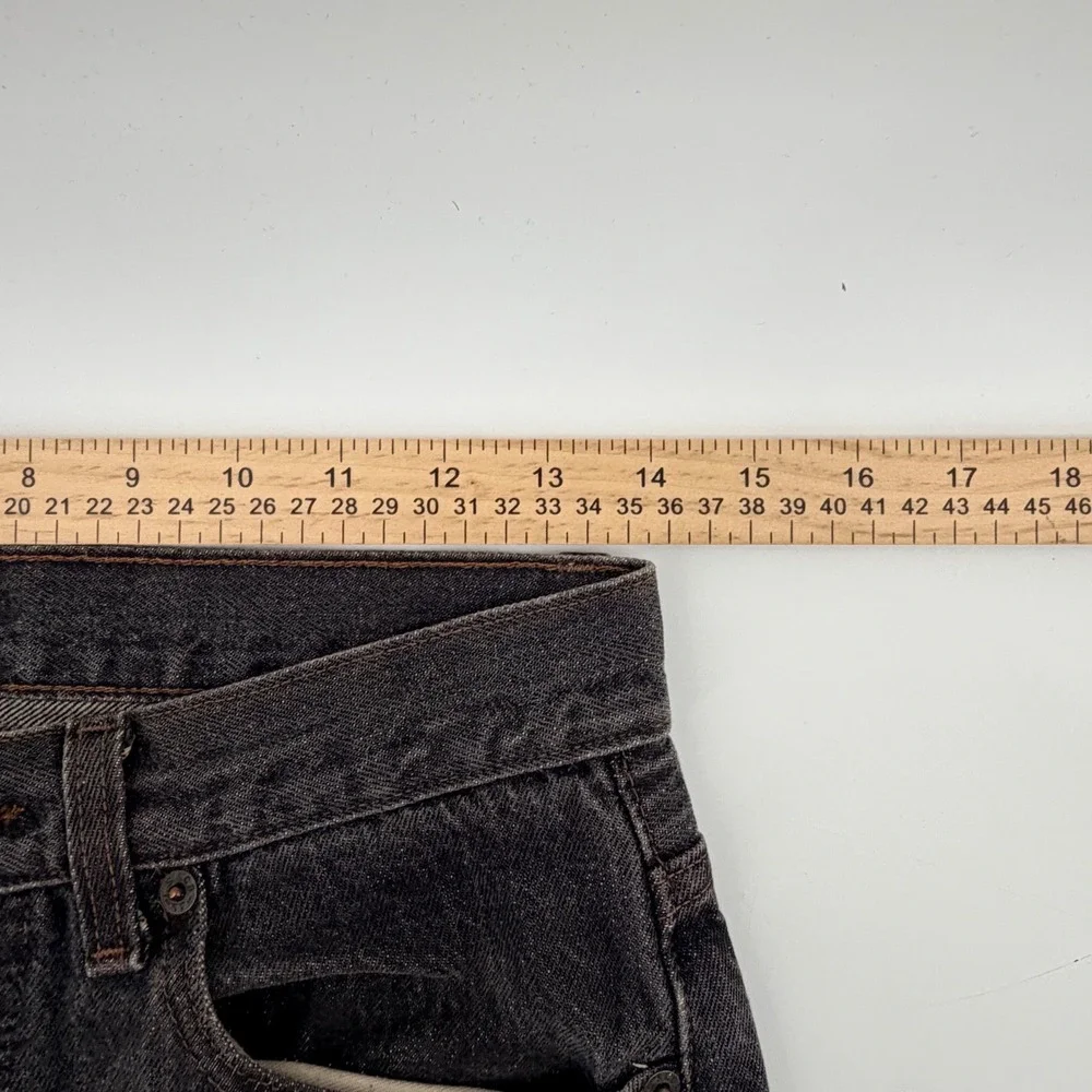 Vtg 80s Levis 501 Jeans‎ Faded Black Made in USA Straight Leg Button Fly W29 L32